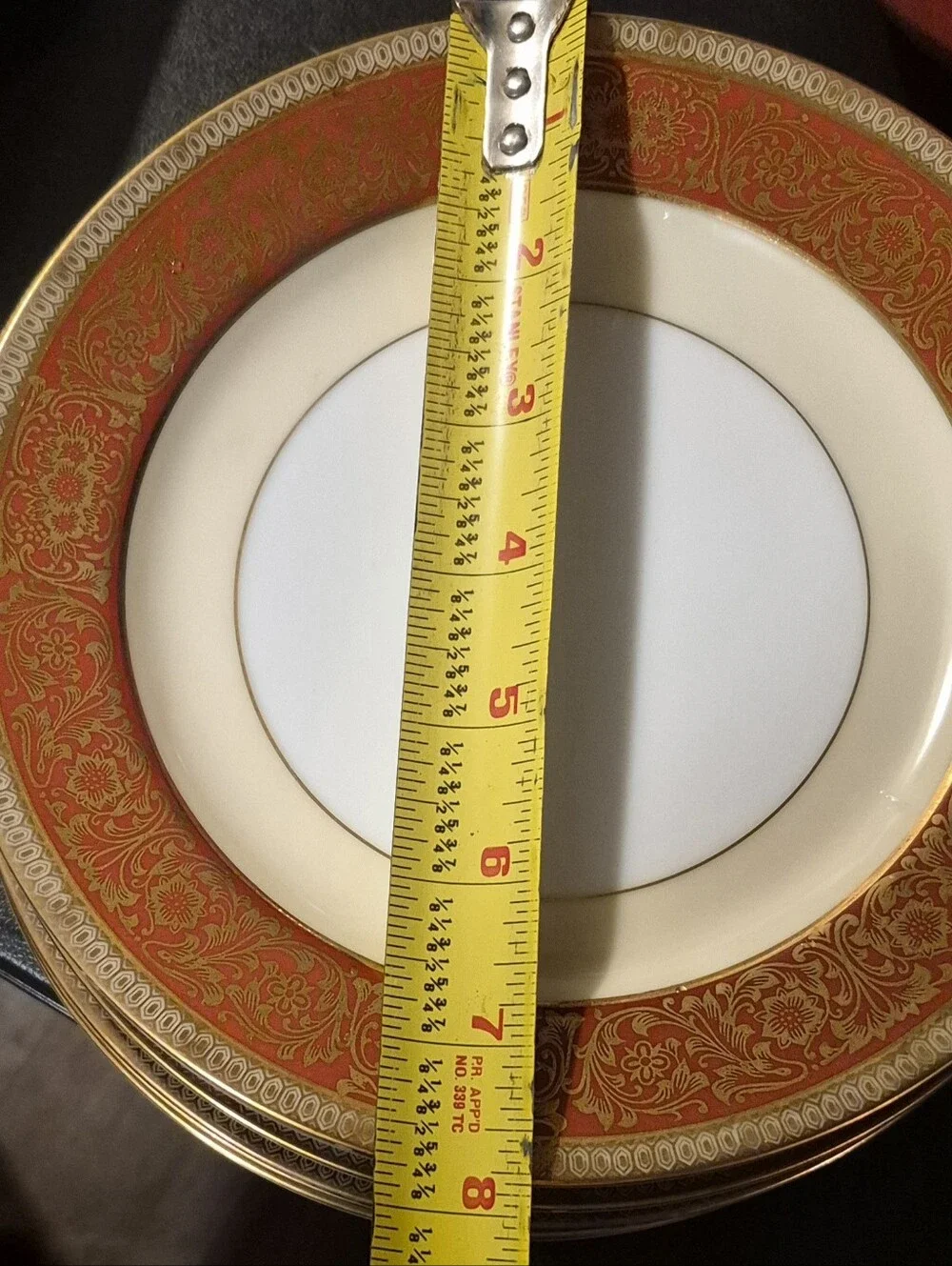 Noritake Japan Rubigold Gold Scrolls Set of 6 Salad Plates 8inch Rare Find